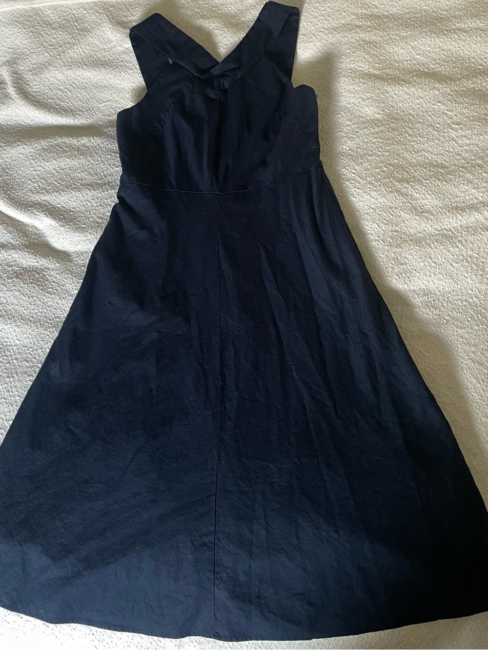 Banana Republic Navy Linen Blend Midi Dress